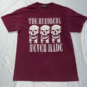The Hundreds Maroon Graphic Tee “Never Made” large RARE!